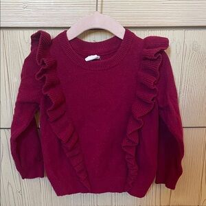GAP kids size 3 years Ruffled Burgundy Sweater